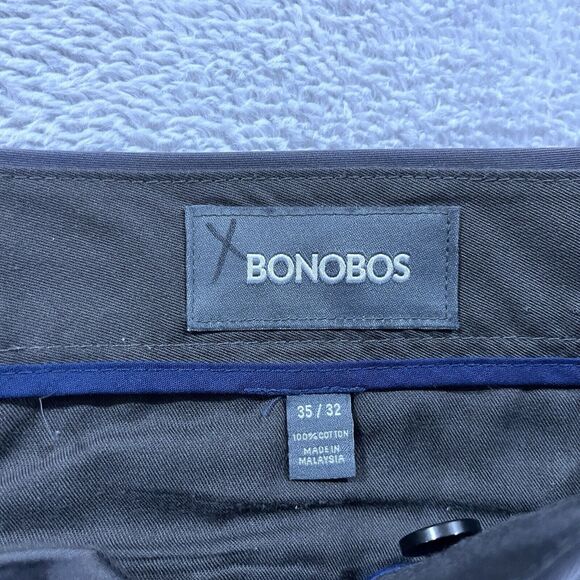 Bonobos Pants Friday Straight Leg Mens 35x30* Slim Fit Gray Preppy - Picture 4 of 10